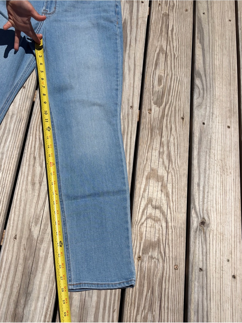Old Navy High-Rise Straight Jeans Stretch Women's Size 14 Light Wash Mom Jeans - Picture 10 of 11